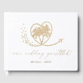 Bruiloft Bestemming Paspoort Wereldkaart Dank u Gastenboek