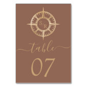 Bruiloft Bestemming Wereldkaart Kompas Monogram Kaart (Achterkant)