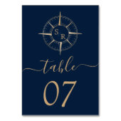 Bruiloft Bestemming Wereldkaart Kompas Monogram Kaart (Achterkant)