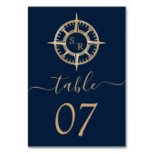 Bruiloft Bestemming Wereldkaart Kompas Monogram Kaart (Voorkant)