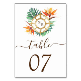 Bruiloft Bestemming Wereldkaart Kompas Monogram Kaart