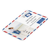 Bruiloft Bewaar de datum Airmail Envelope Magnet Magneet (Linkerzijde)