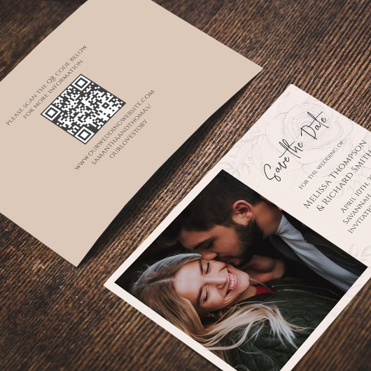 Bruiloft Bewaar de datum Blush Floral Save The Date