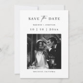 Bruiloft Bewaar de datum Foto Kaart (Voorkant)