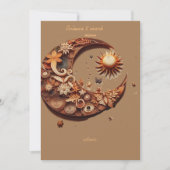 Bruiloft Bewaar de datum Houten Kunst Carving Kaart (Voorkant)