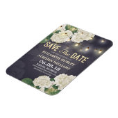 Bruiloft Bewaar de datum Hydrangea String Lights B Magneet (Linkerzijde)