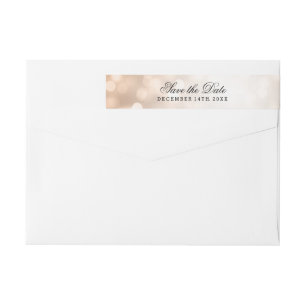 Bruiloft Bewaar de datum Koper Glitter Lights