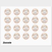Bruiloft Bewaar de datum Koper Glitter Lights Ronde Sticker (Vel)