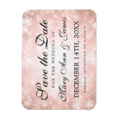 Bruiloft Bewaar de datum Koper Winter Wonderland Magneet (Verticaal)
