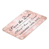 Bruiloft Bewaar de datum Koper Winter Wonderland Magneet (Linkerzijde)