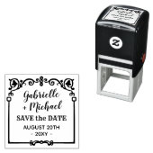 Bruiloft Bewaar de datum Lijst Namen Zelfinktende Stempel (In situ)