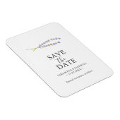 Bruiloft Bewaar de datum Magneten Lavendel (Rechterzijde)