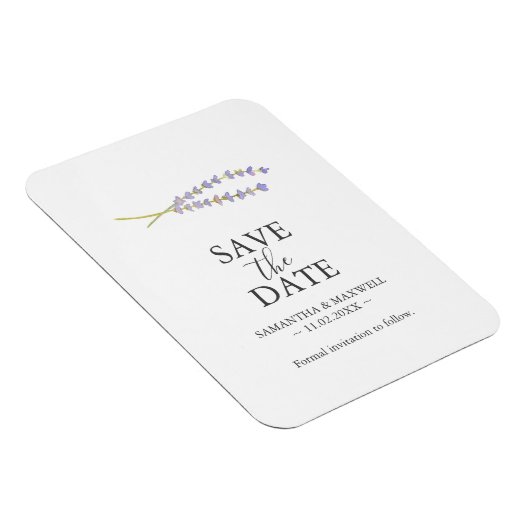 Bruiloft Bewaar de datum Magneten Lavendel (Rechterzijde)