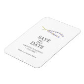 Bruiloft Bewaar de datum Magneten Lavendel (Linkerzijde)