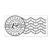 Bruiloft Bewaar de Datum Mail Postmark | Namen toe Zelfinktende Stempel (Design)