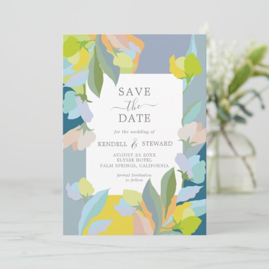 Bruiloft Bewaar de datum met foto Kaart (Staand voorkant)