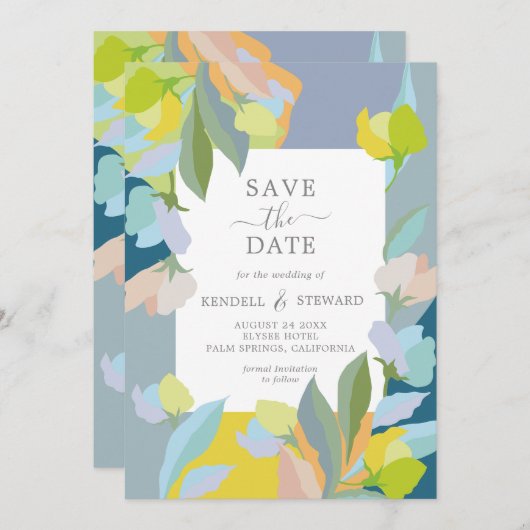 Bruiloft Bewaar de datum met foto Kaart (Voorkant / Achterkant)