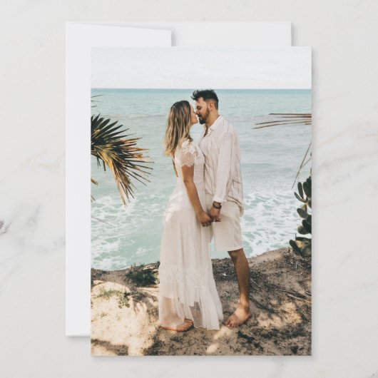 Bruiloft Bewaar de datum met foto Kaart (Achterkant)