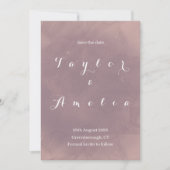 Bruiloft Bewaar de datum Modern Dusty Roos Kaart (Voorkant)