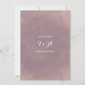 Bruiloft Bewaar de datum Modern Dusty Roos Kaart (Achterkant)