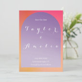 Bruiloft Bewaar de datum Ombre Boho Arch Save The Date (Staand voorkant)