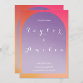 Bruiloft Bewaar de datum Ombre Boho Arch Save The Date (Voorkant / Achterkant)