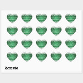 Bruiloft Bewaar de datum Party Sparkle Emerald Gre Hart Sticker (Vel)
