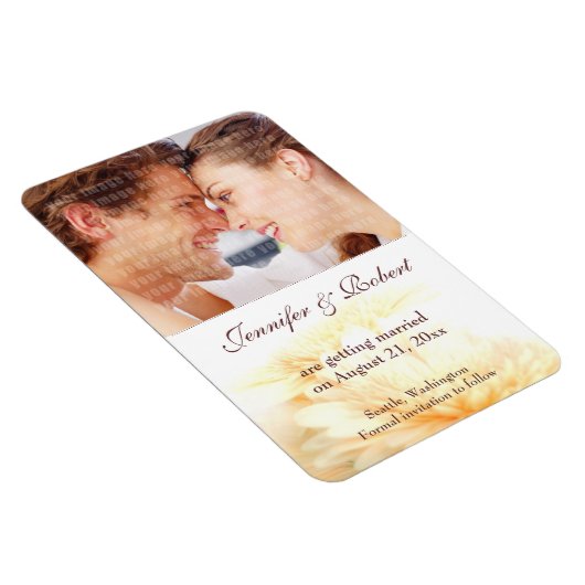 Bruiloft Bewaar de Datum Premium Magnet Magneet (Rechterzijde)