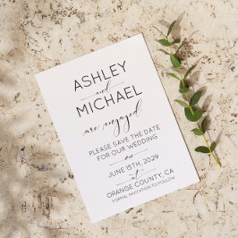 Bruiloft Bewaar de datum QR Code Zwart-wit Kaart