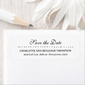 Bruiloft Bewaar de datum Retouradres Etiket (Insitu)