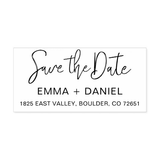 Bruiloft Bewaar de datum Retouradres Zelfinktende Stempel (Design)