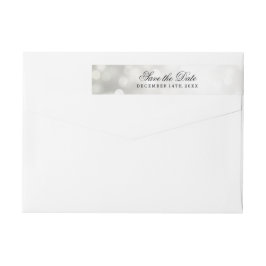 Bruiloft Bewaar de datum Silver Glitter Lights