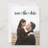 Bruiloft Bewaar de datum Sjabloon met foto Kaart (Voorkant)