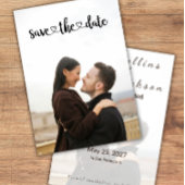 Bruiloft Bewaar de datum Sjabloon met foto Kaart