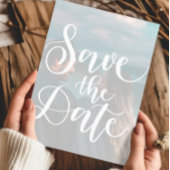 Bruiloft Bewaar de datum Sjabloon met foto Kaart