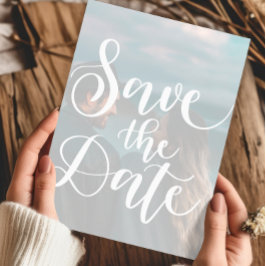 Bruiloft Bewaar de datum Sjabloon met foto Kaart