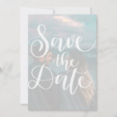 Bruiloft Bewaar de datum Sjabloon met foto Kaart (Voorkant)