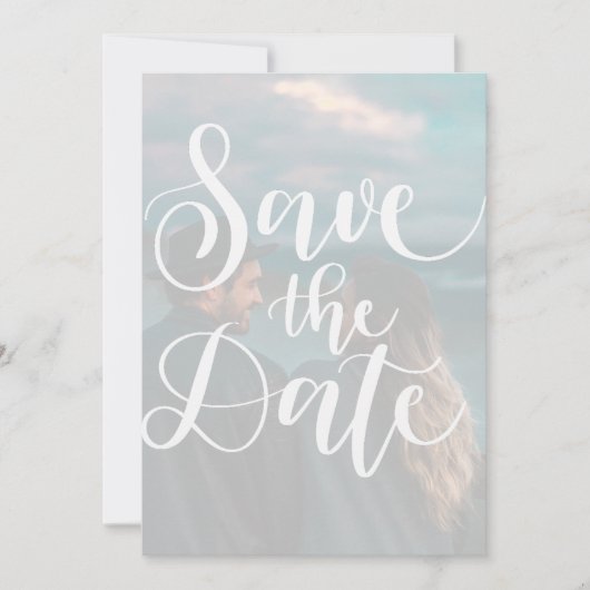 Bruiloft Bewaar de datum Sjabloon met foto Kaart (Voorkant)