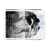 Bruiloft Bewaar de Datum Uitnodiging | Foto buigen Magneet (Horizontaal)