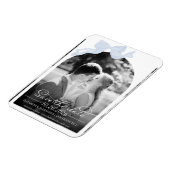 Bruiloft Bewaar de Datum Uitnodiging | Foto buigen Magneet (Linkerzijde)