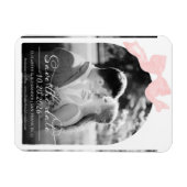 Bruiloft Bewaar de Datum Uitnodiging | Foto buigen Magneet (Horizontaal)