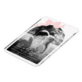 Bruiloft Bewaar de Datum Uitnodiging | Foto buigen Magneet (Linkerzijde)