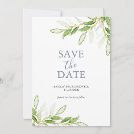 Bruiloft Bewaar de datum Uitnodigingen Botanisch