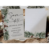 Bruiloft Bewaar de datum Winter  Classic minim Kaart