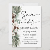 Bruiloft Bewaar de datum Winter  Classic minim Kaart (Voorkant)