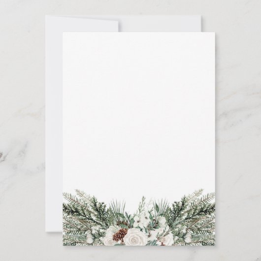 Bruiloft Bewaar de datum Winter  Classic minim Kaart (Achterkant)