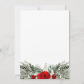 Bruiloft Bewaar de datum Winter Red Rose  Kaart (Achterkant)