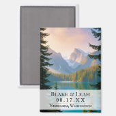 bruiloft Bewaar de datummagneet Magneet (Voorkant / Achterkant)