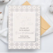 Bruiloft Bewaar de Datumuitnodiging met zilveren f Folie Uitnodiging