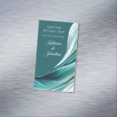 Bruiloft Bewaar onze Datum- Modern Emerald Green- Magnetisch Visitekaartje (Voorbeeld)